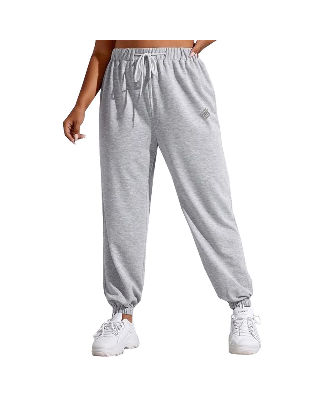 Enzo Gray Ladies Oversized Joggers