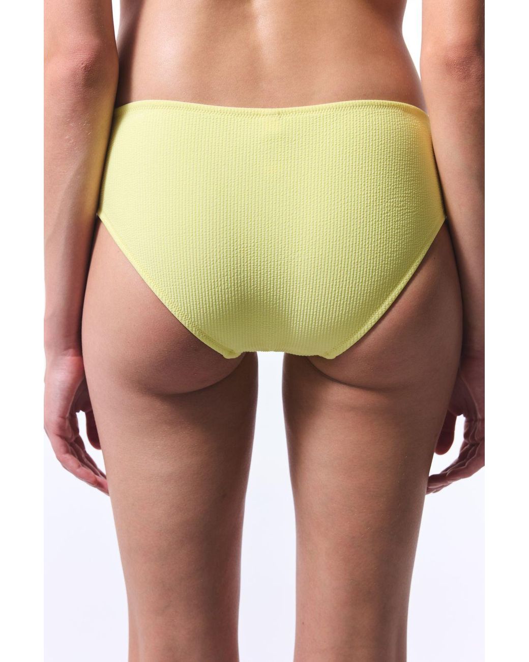 Penti Green Ribbed Mid-Waist Hipster Bikini Bottoms