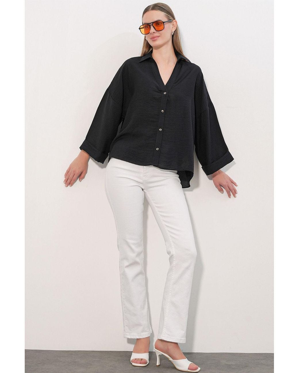 Bigdart Black Viscose-Nylon Shirt