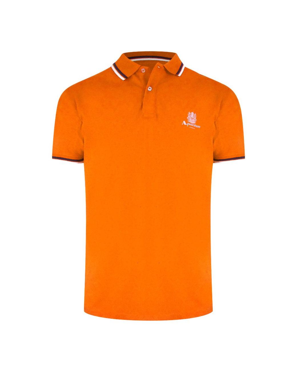 Aquascutum Orange Active Cotton Polo for men