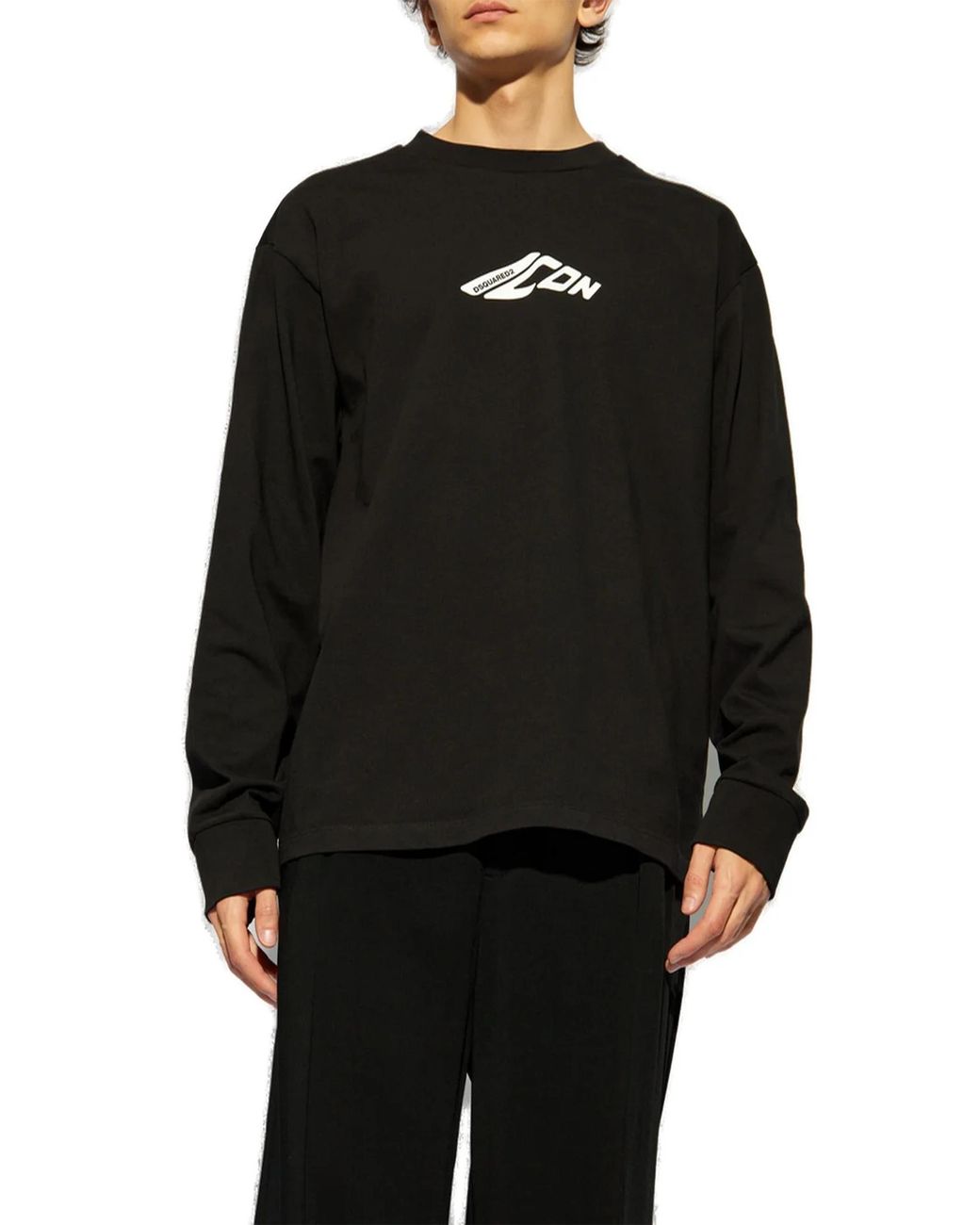 DSquared² Black New Generation Icon Logo Sweatshirt for men