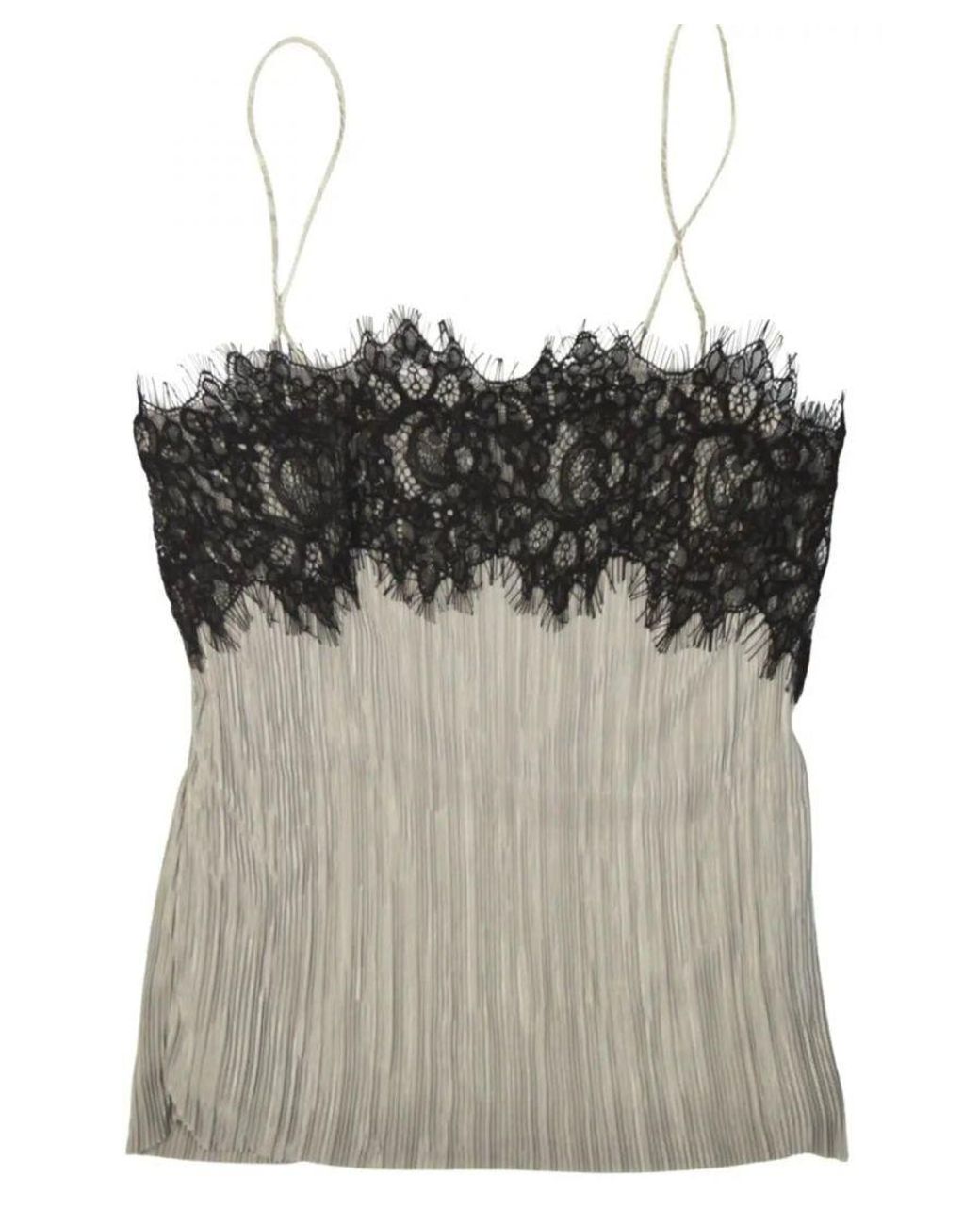 Secret Label White Urban Outfitters Eyelash Lace Trim Cami Top