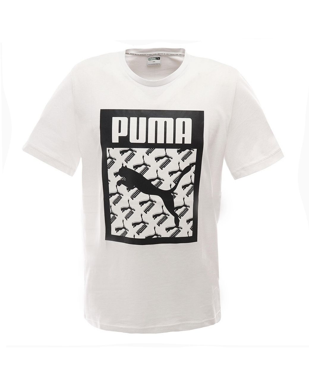 PUMA White Logo Fill T-Shirt for men