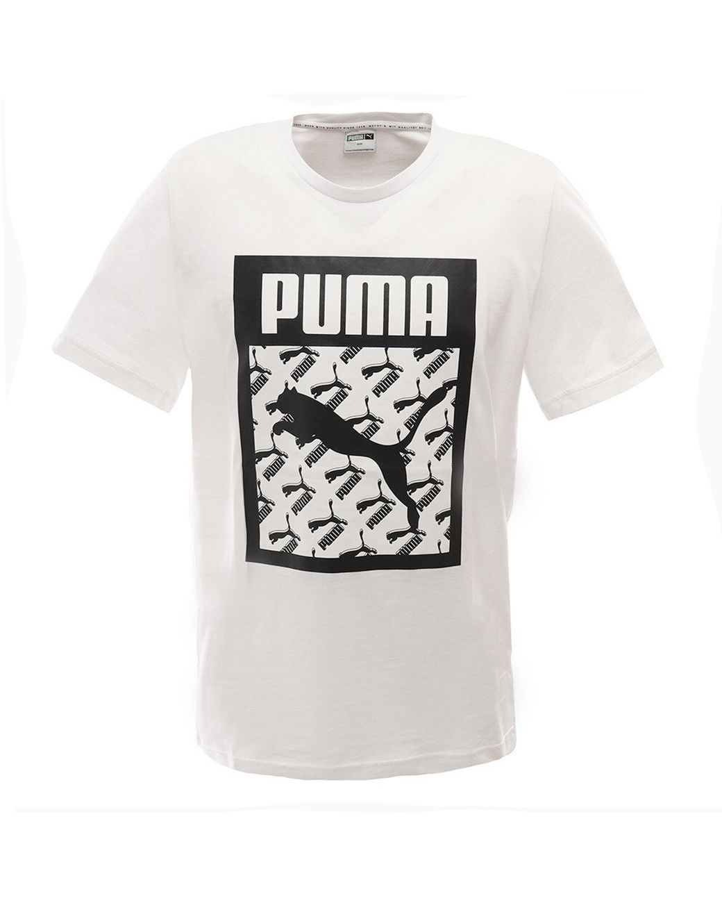 PUMA White Logo Fill T-Shirt for men