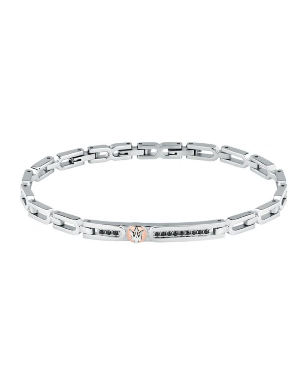 Maserati White Jm423Avd25 Bracelet for men