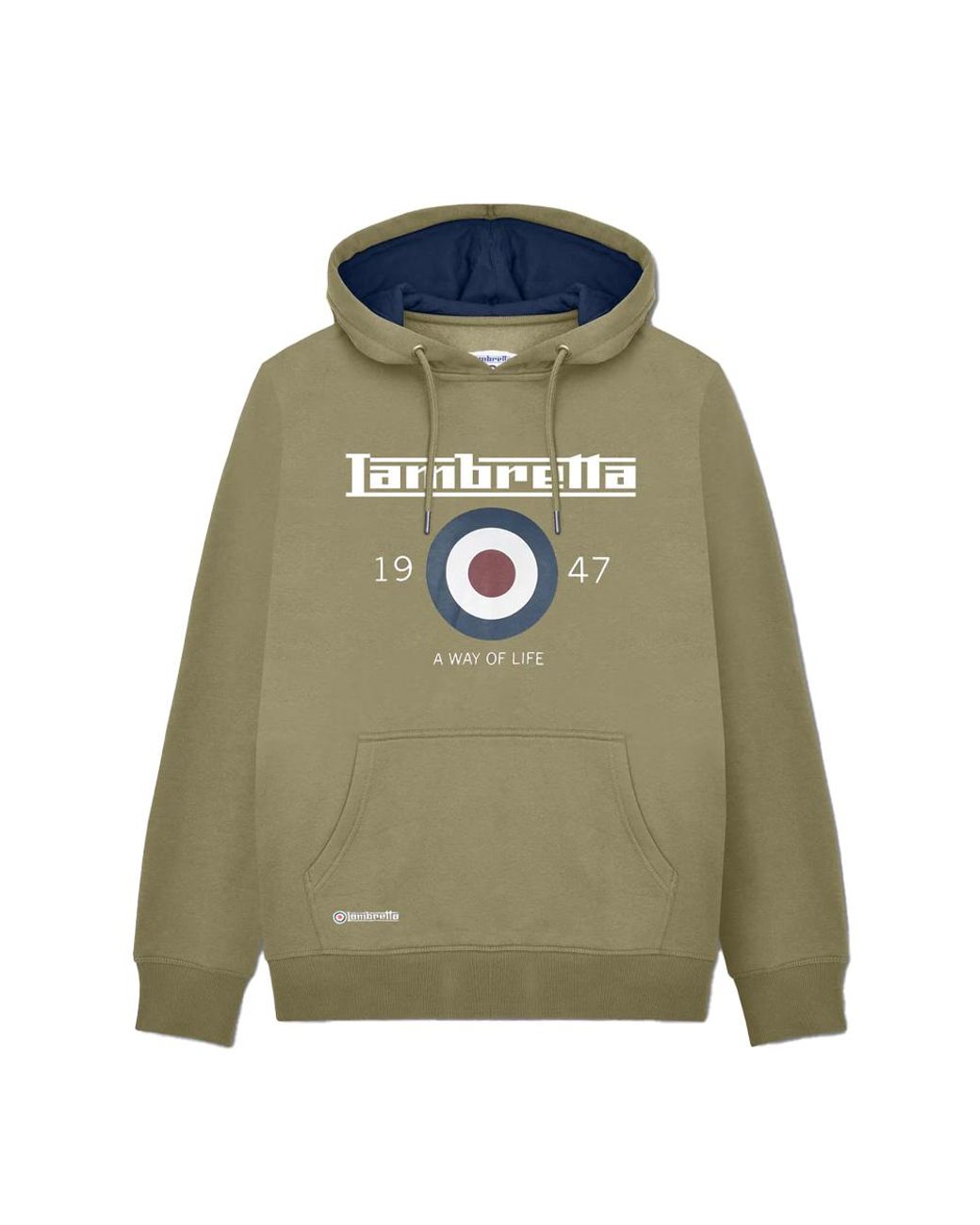 Lambretta Green Aw24 Target Hoodie for men