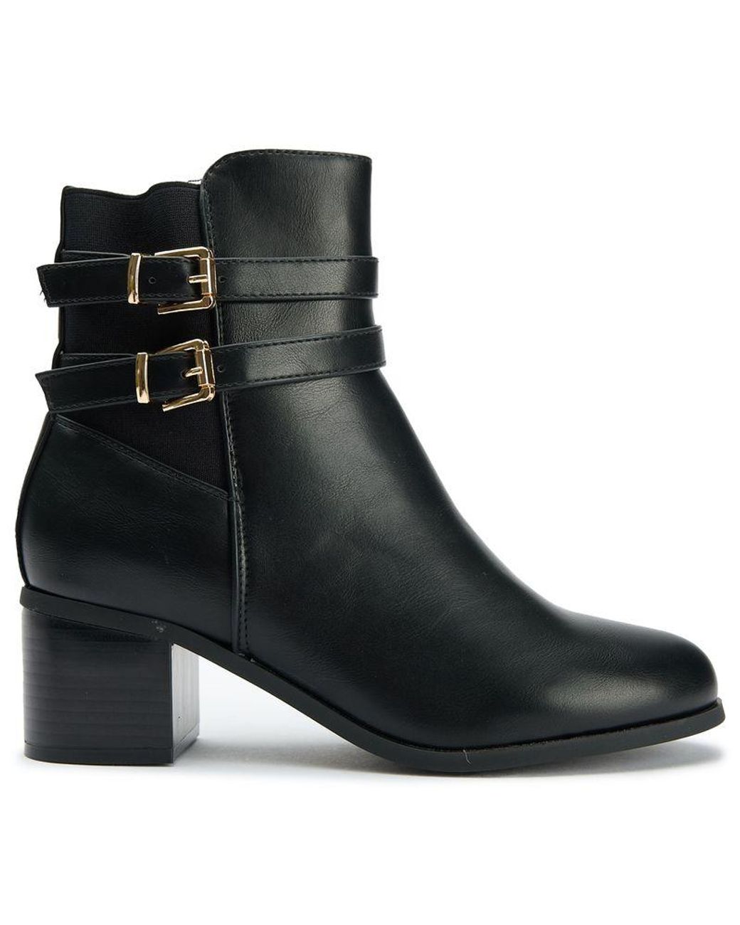 SOLESISTER Black Jodi Chelsea Wide Fit Boots