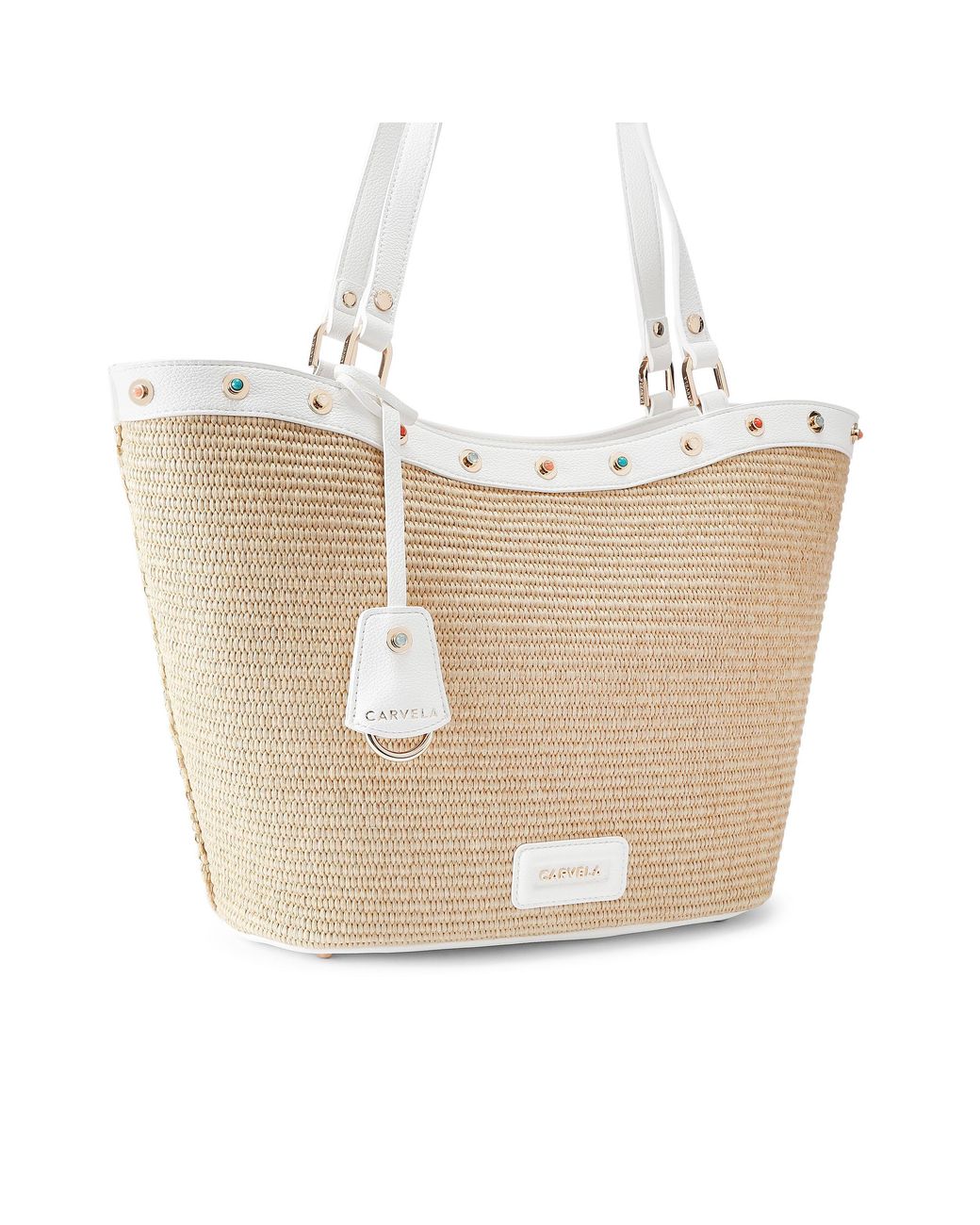 Carvela Kurt Geiger White Amalfi Stone Tote Bag