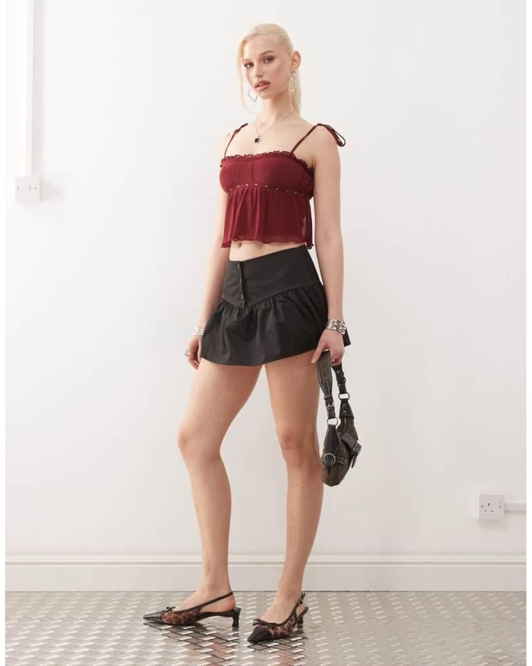 Motel Pink Damaris Studded Cami Top