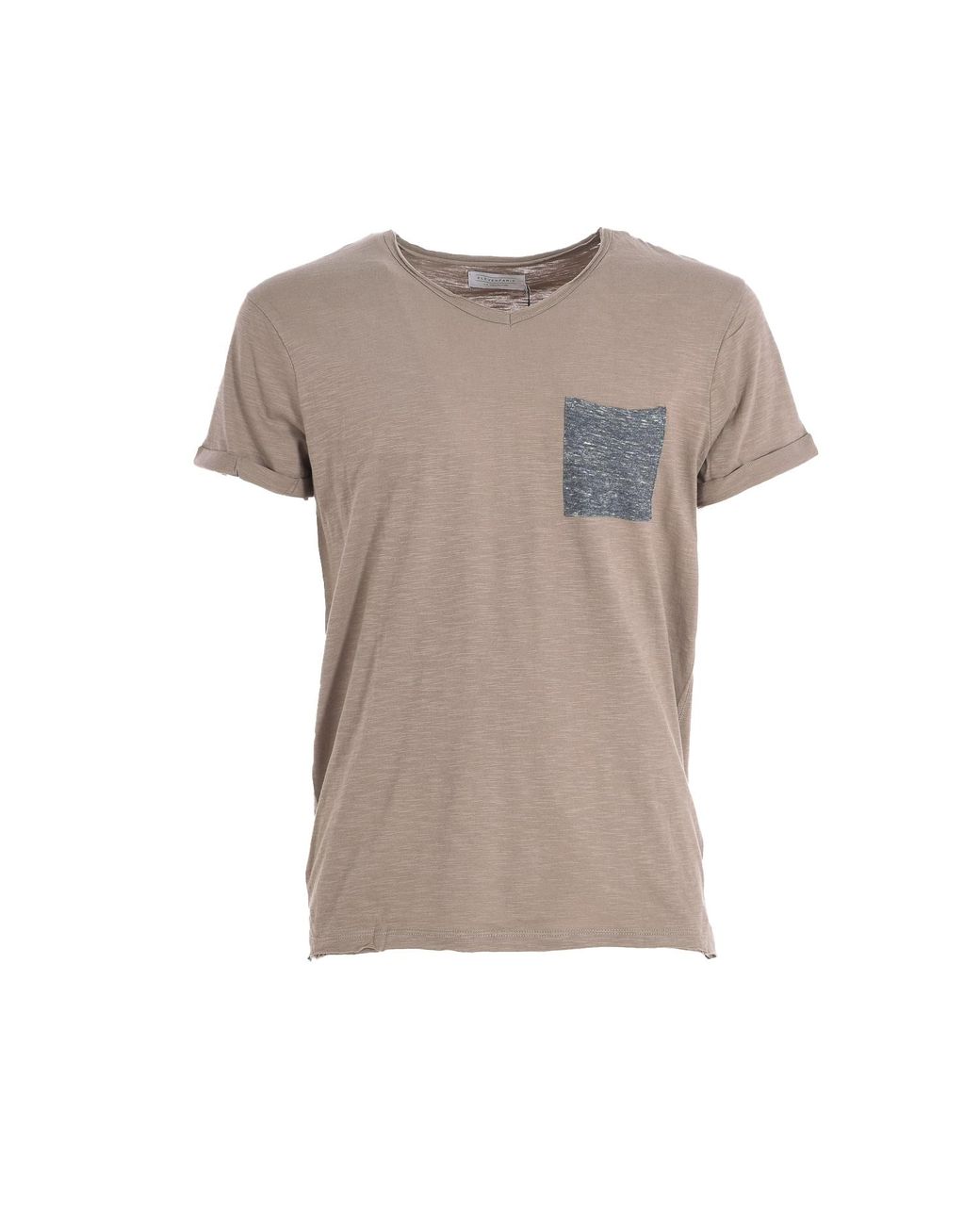 ELEVEN PARIS Gray Abico Short Sleeve Round Neck T-Shirt 17S1Ts295