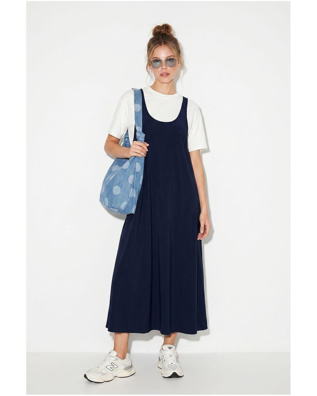 Bianco Lucci Blue Midi Dress