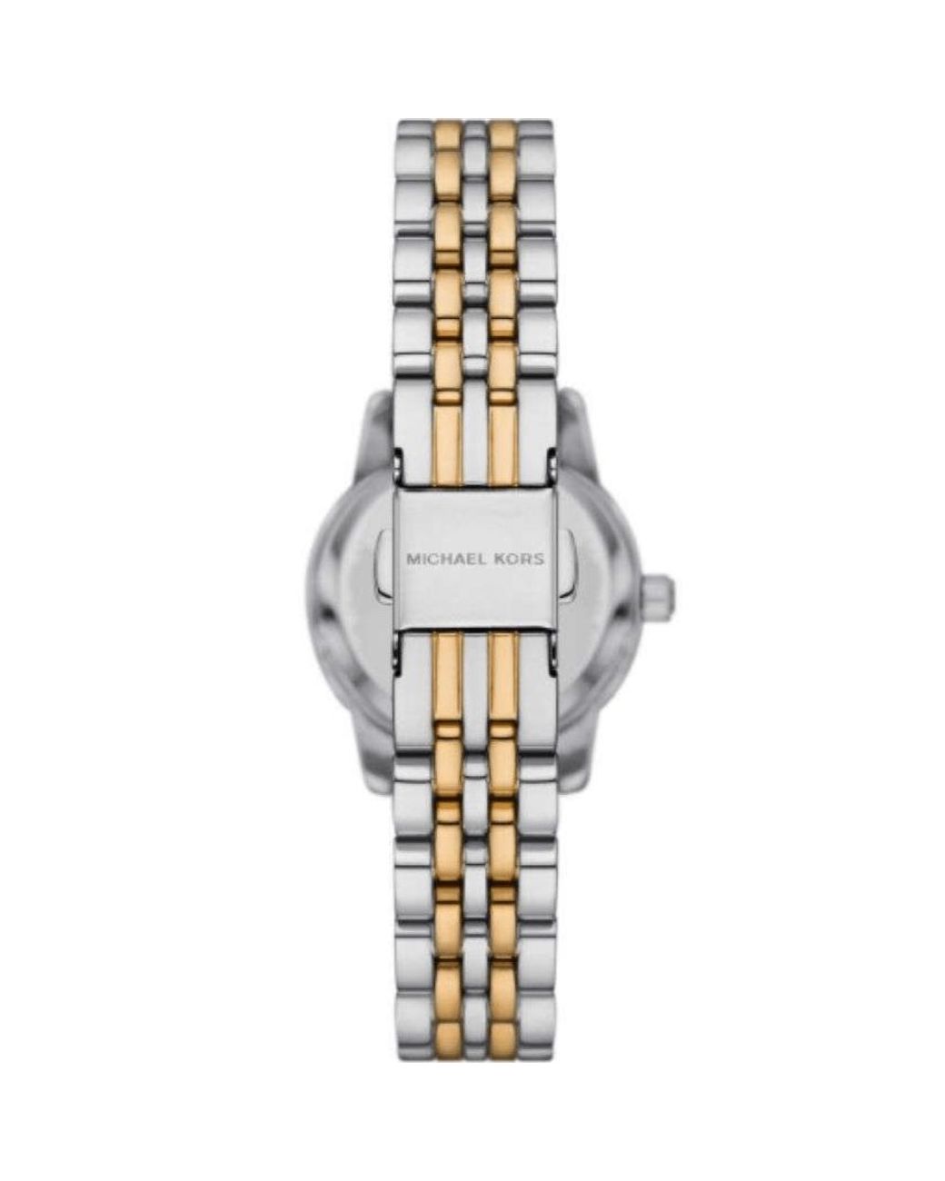 Michael Kors Blue Mk4865 Lexington Dial Ladies Two-Tone Watch