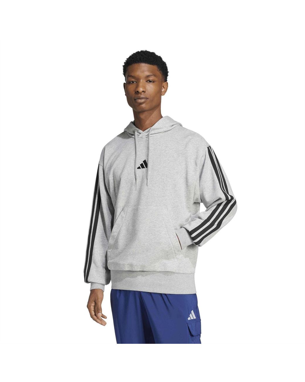 Adidas Gray M 3S Ft Hoody for men