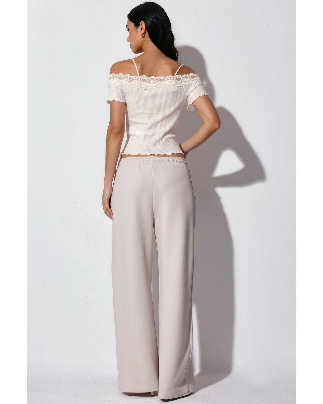 Busem Multicolor Ribbed Drawstring Waist Pants
