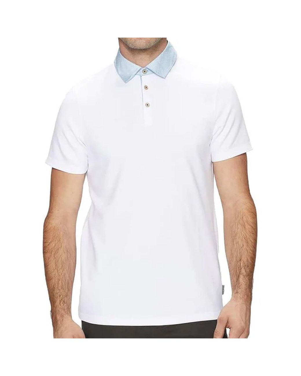 Ted Baker White Frend Woven Polo Shirt Cotton for men