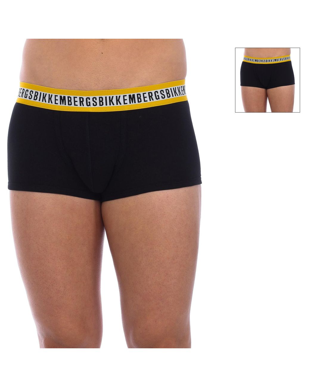 Bikkembergs Black Pack-2 Boxers Fashion Tape Anatomical Front Bkk1Utr08Bi for men