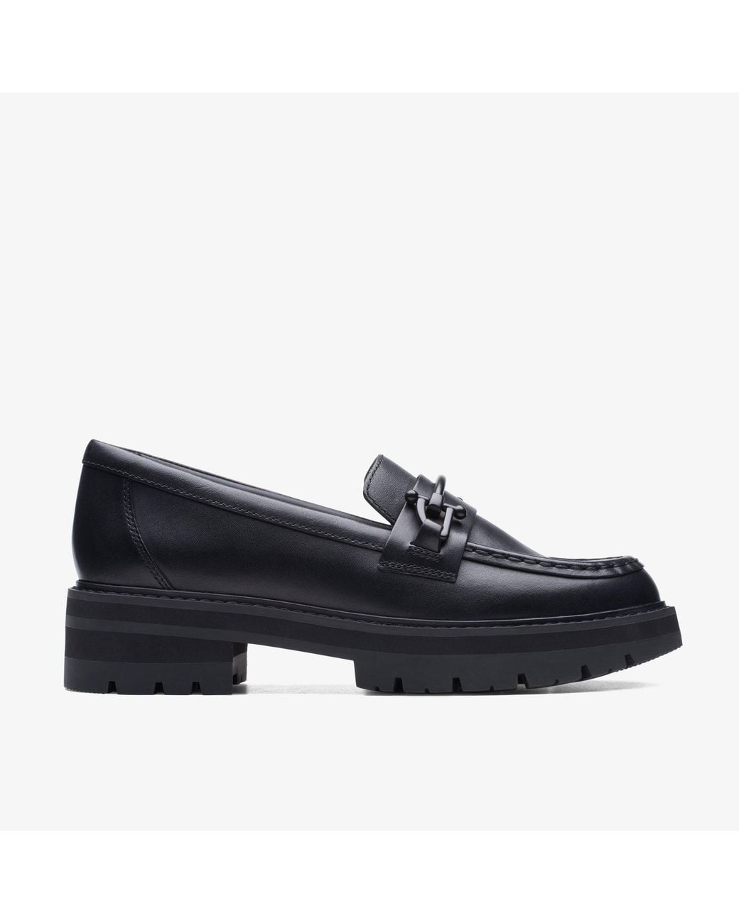Clarks Blue Orianna Bit Leather Shoes