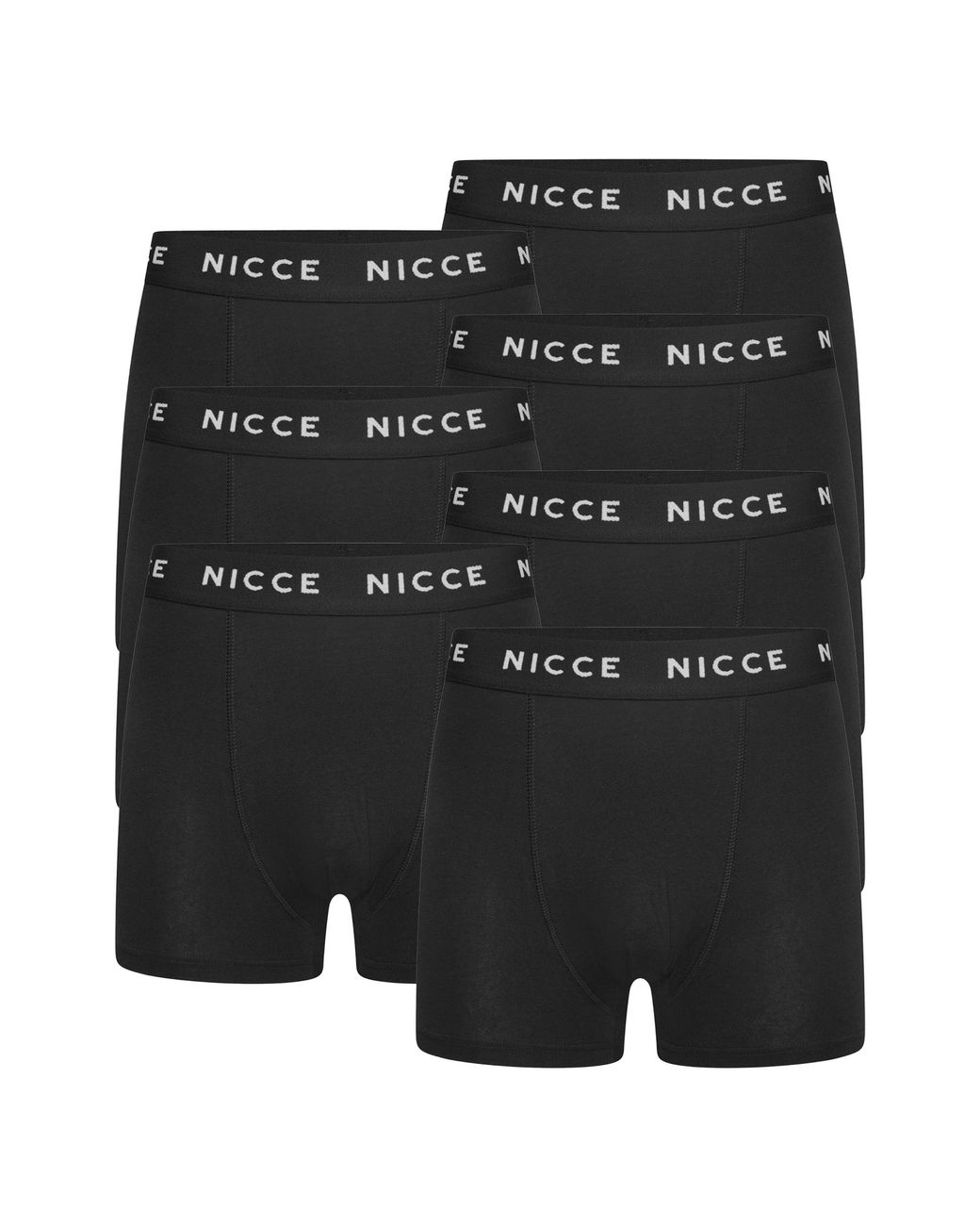 Nicce London Black 7 Pack Boxers Galeven for men
