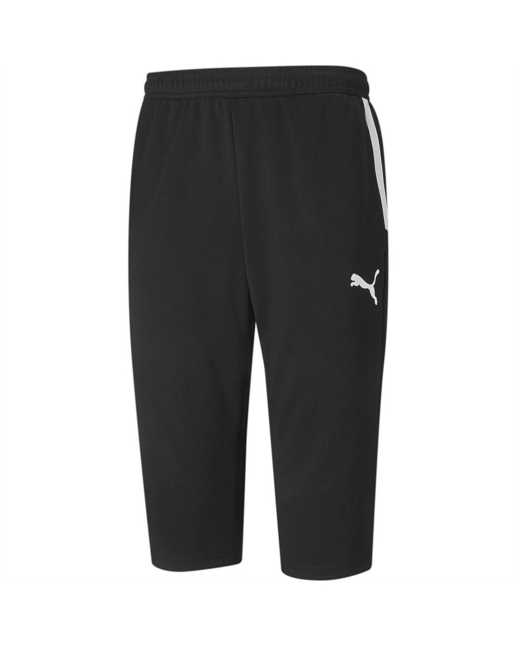 PUMA Black Teamliga Training Three Quarterpants Tracksuit Bottom for men
