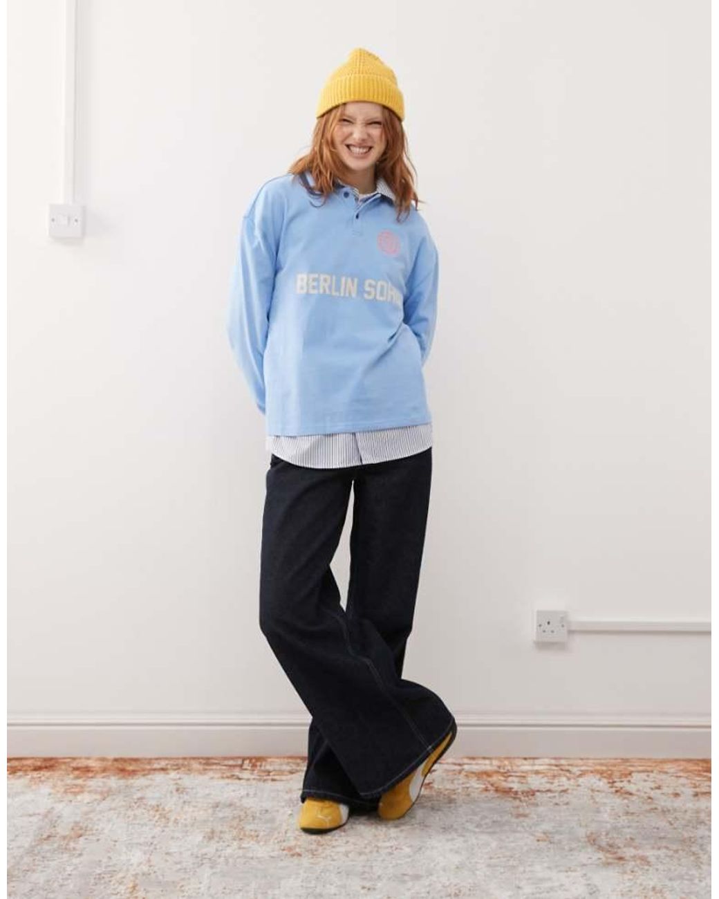Prohibited Blue Long Sleeve Polo Shirt