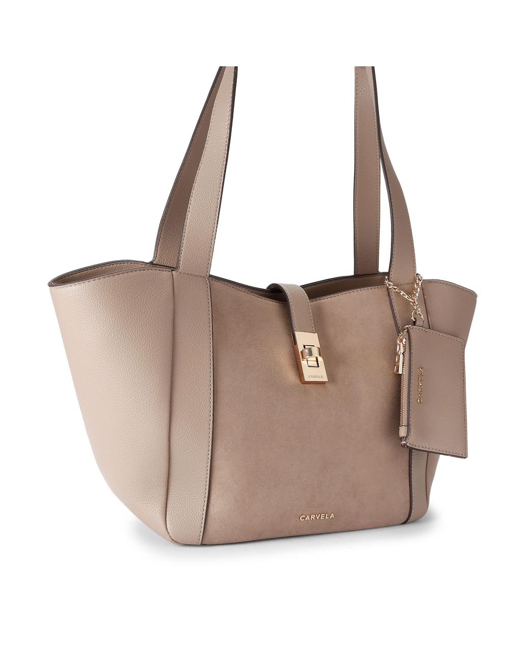Carvela Kurt Geiger Brown Regina Turnlock Tote Bag