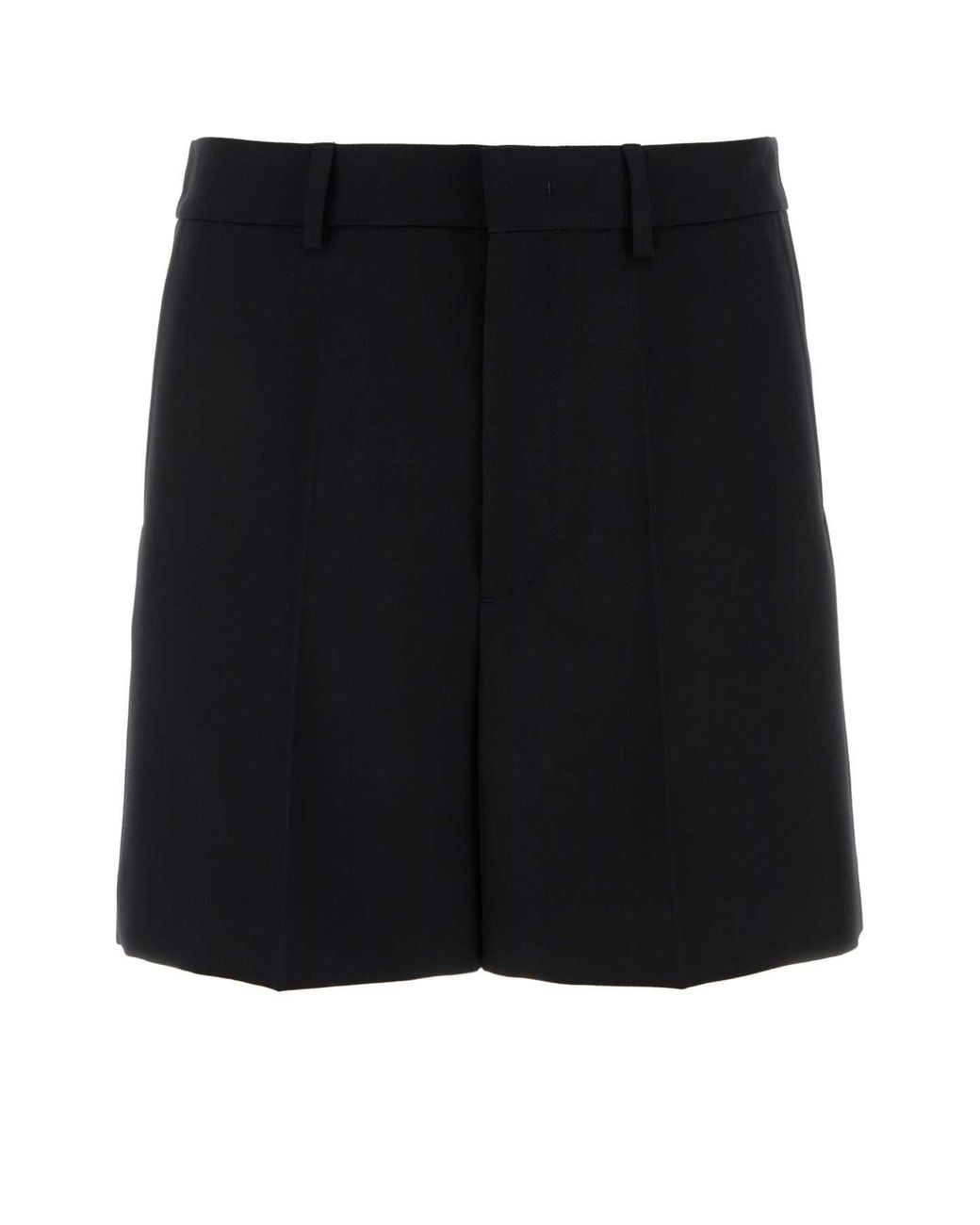 Valentino Garavani Black Wool Bermuda Shorts for men