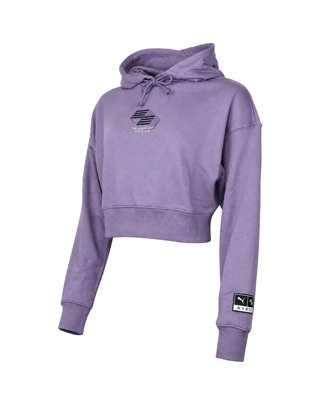 PUMA Purple X Hyrox Cropped Hoodie