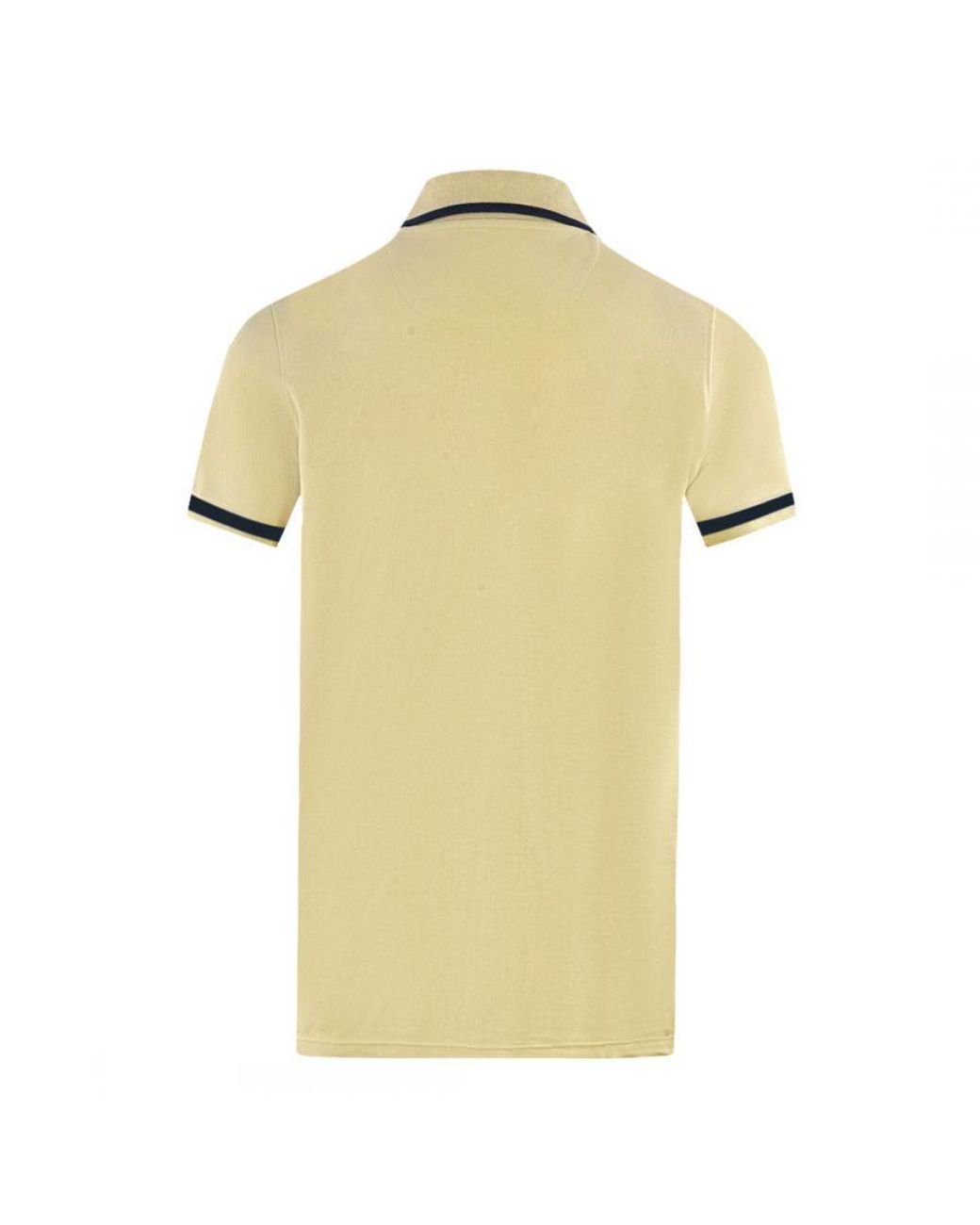 Aquascutum Yellow London Embroidered Badge Polo Shirt for men