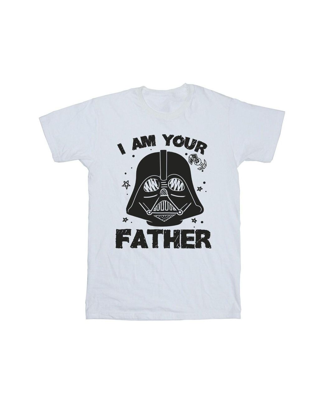 Star Wars White I Am Your Father Cotton T-Shirt for men