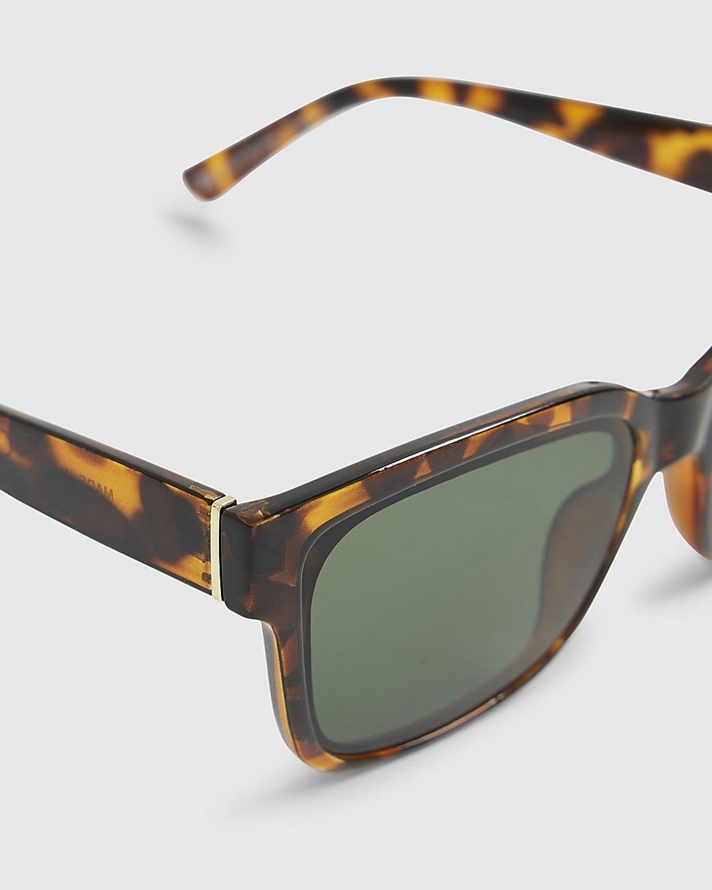 River Island Blue Wayfarer Sunglasses Tortoiseshell Rubber for men