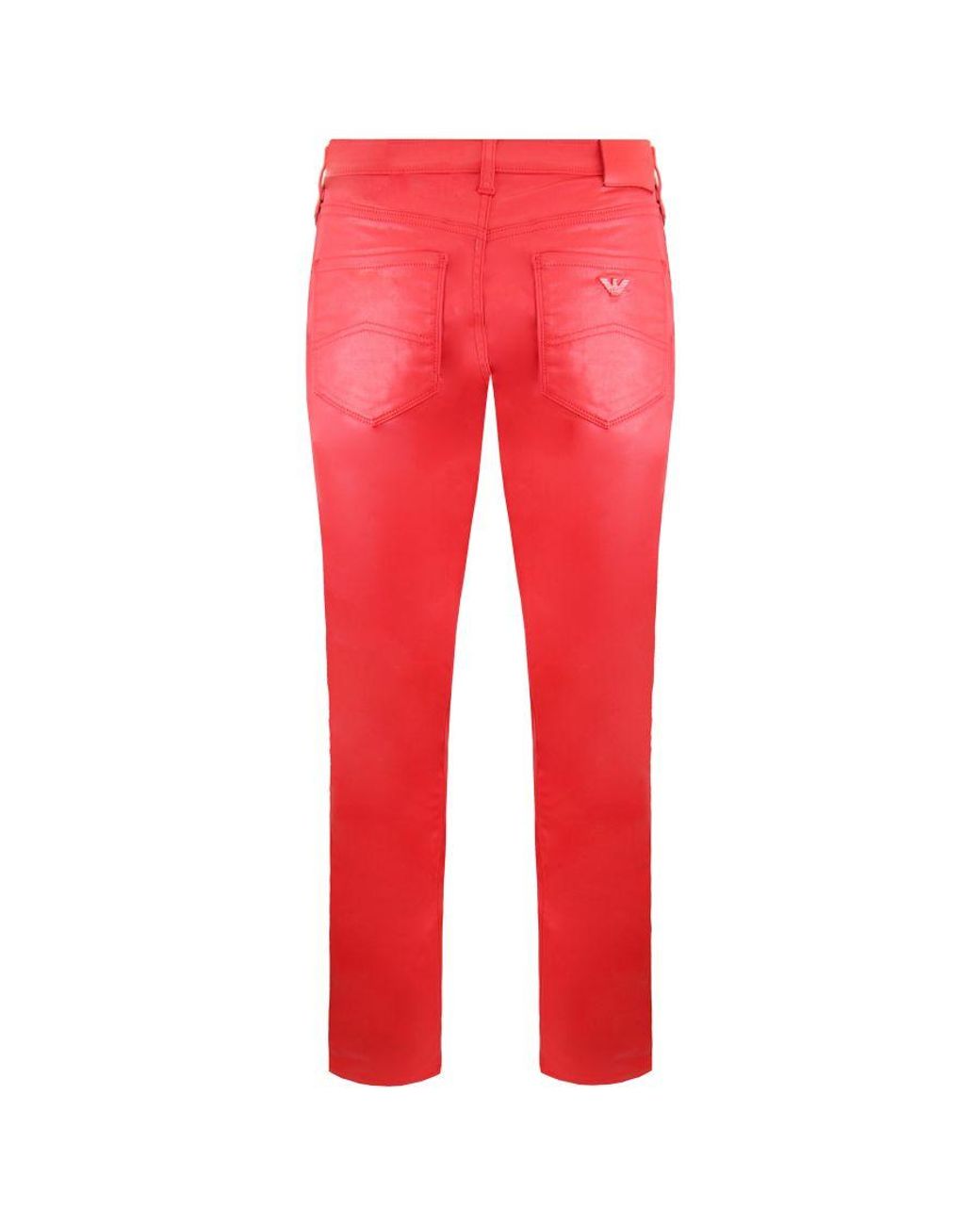 Emporio Armani Red Skinny Fit Chino Trousers for men