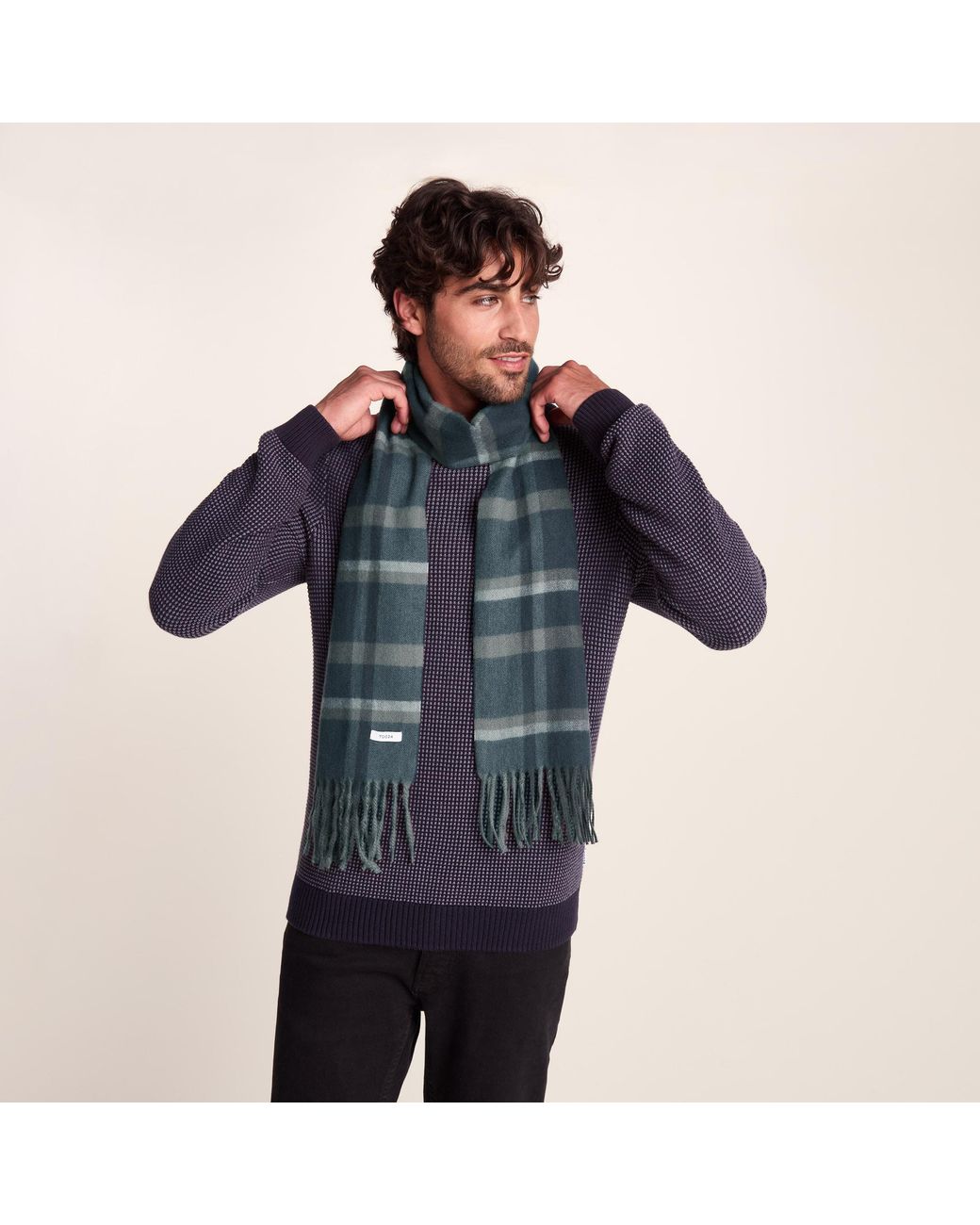 TOG24 Blue Hayner Woven Scarf Dark