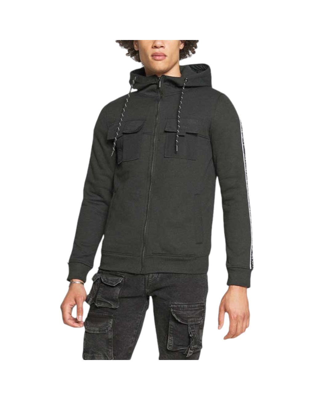 Brave Soul Black Attu Pullover Hoodie Fleece Top Hooded Sweatshirt Hoody Jumper for men