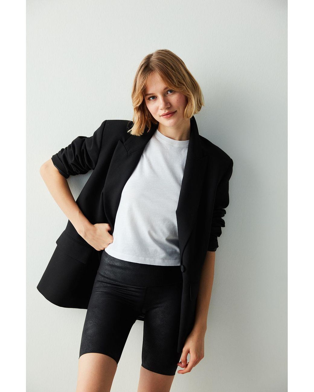Penti Black High-Waist Faux Leather Leggings