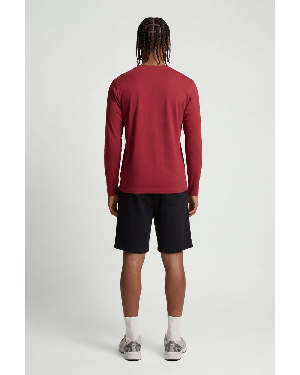 BoohooMAN Red Essential Regular Fit Long Sleeve T-Shirt for men