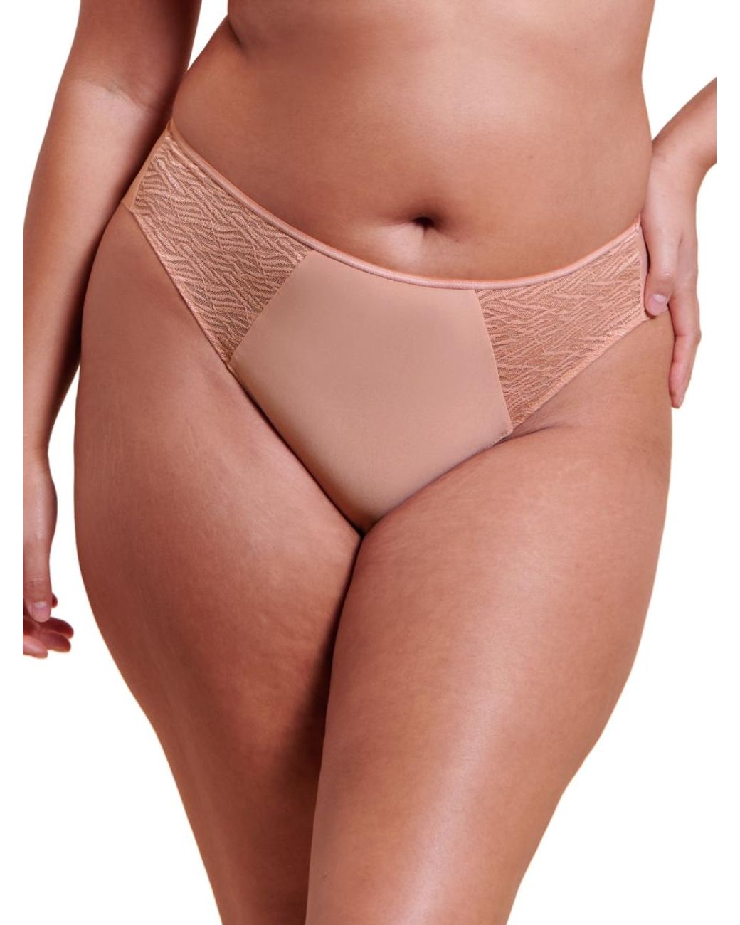 Curvy Kate Pink Smoothie Lace Brazilian
