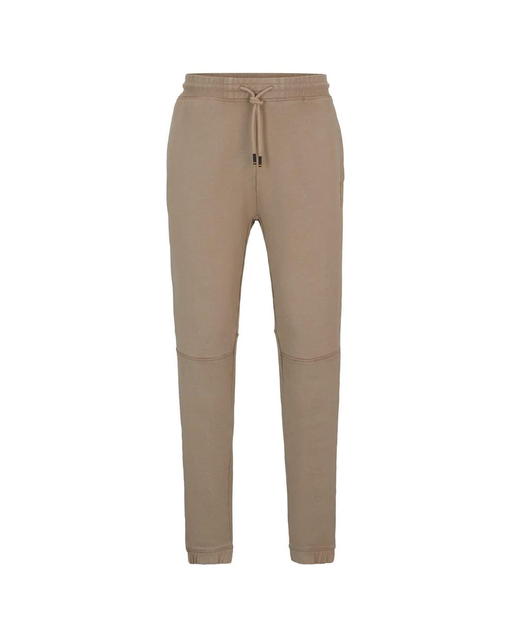 Boss Natural Logoraw Solid Patterned Slim Joggers for men