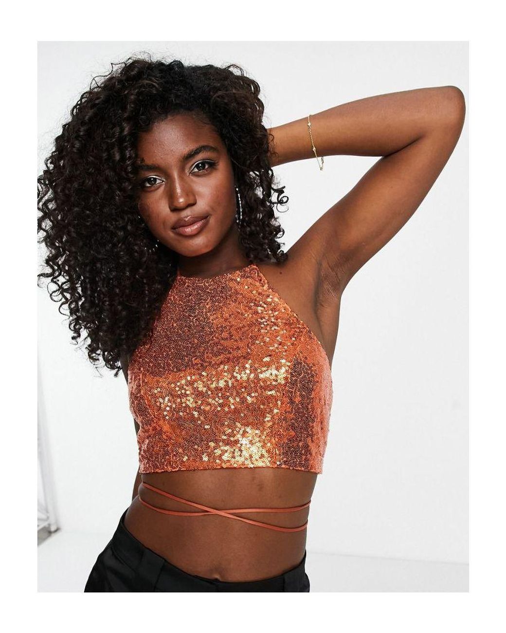 glitter halter tops