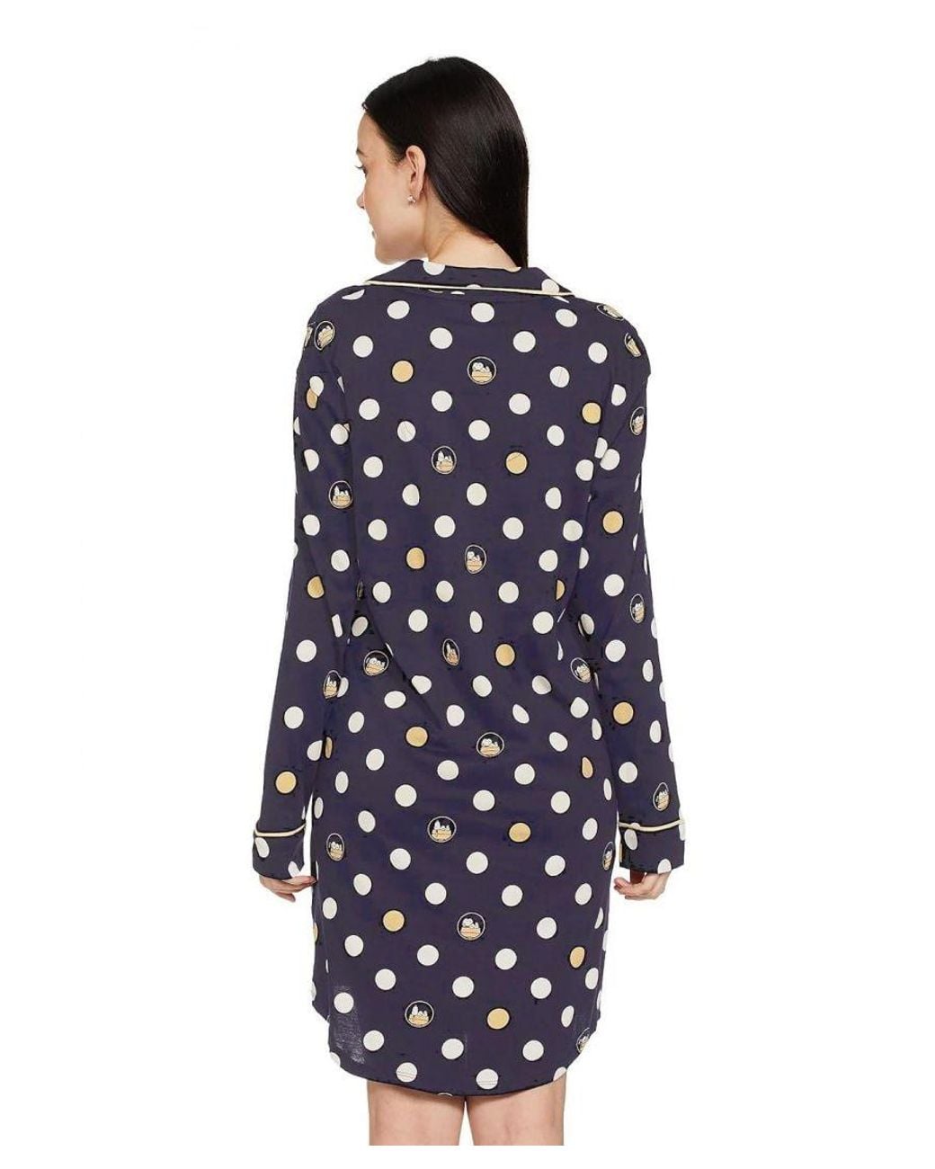 Marks & Spencer Blue And Pure Cotton Nightshirt