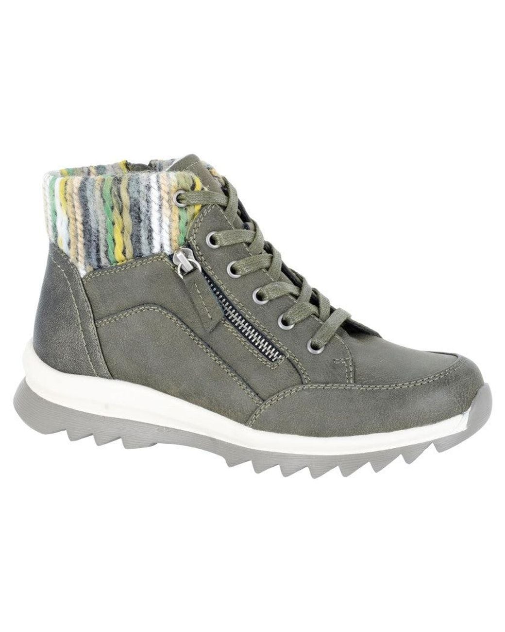 Cipriata Gray Erte Ankle Boots Textile