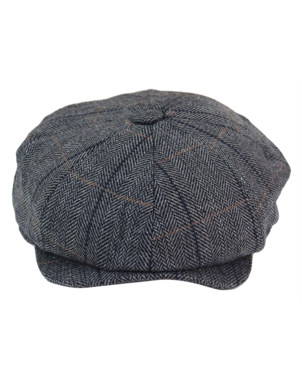 Infinity Leather Gray Peaky Blinders Herringbone Hat for men