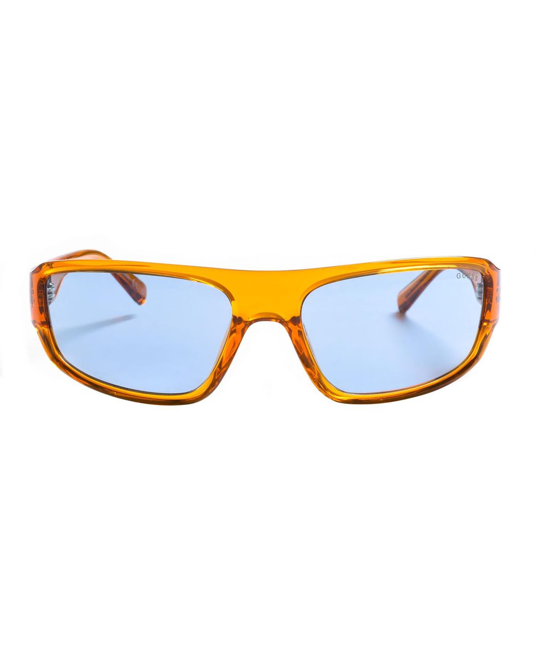 Guess Blue Acetate Sunglasses With Rectangular Shape Gu00080