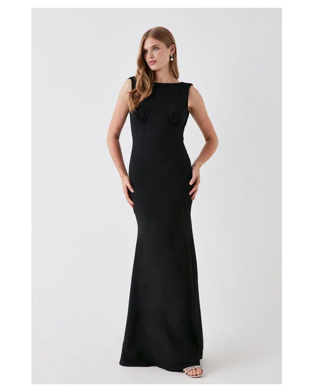 Coast Cowl Back Fishtail Bridesmaids Maxi Dress in Black Lyst UK