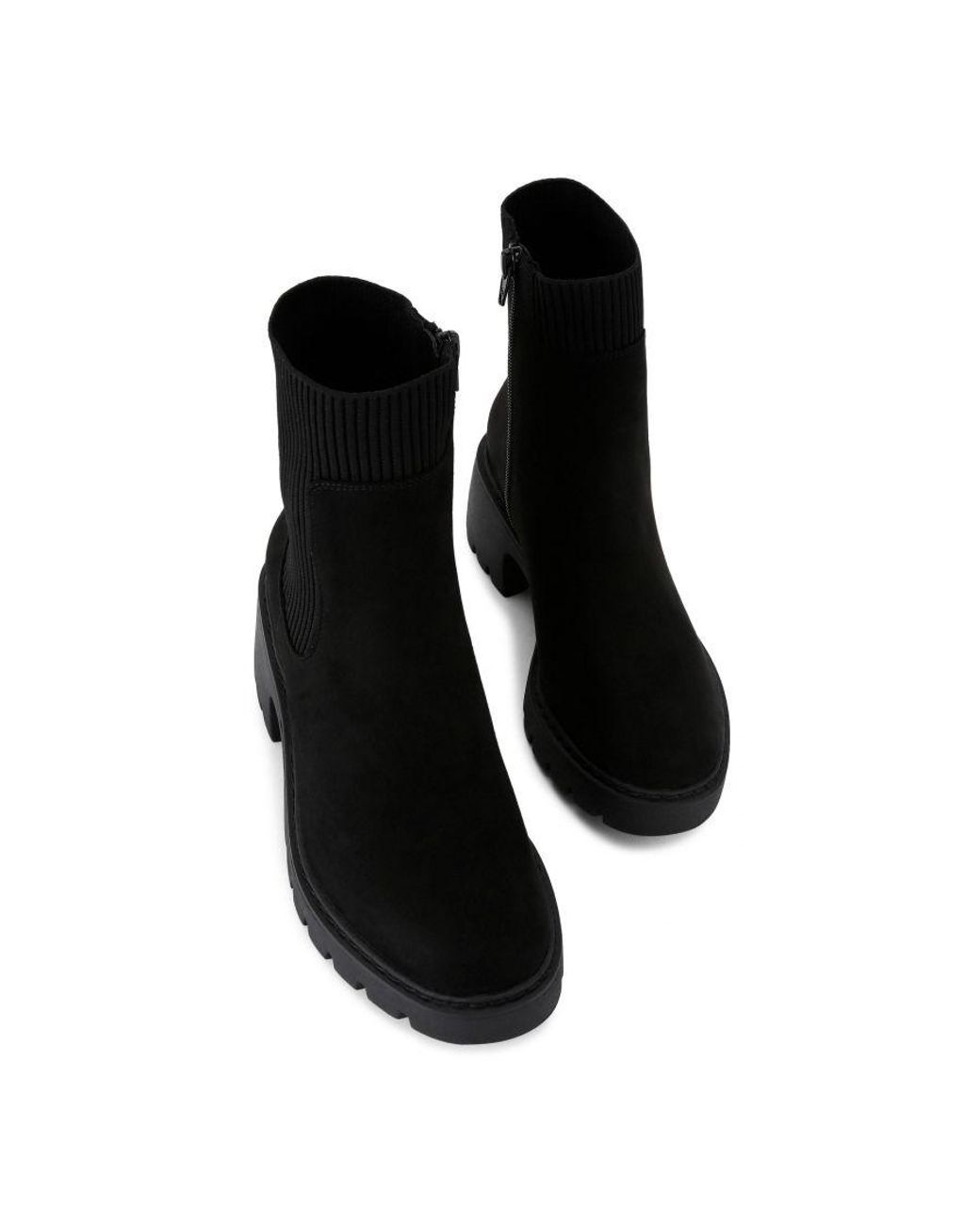 KG by Kurt Geiger Black Suedette Tess Boots