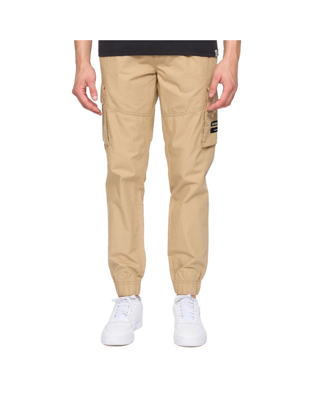 Duck and Cover Natural Chesser Cargo Jog Pants for men
