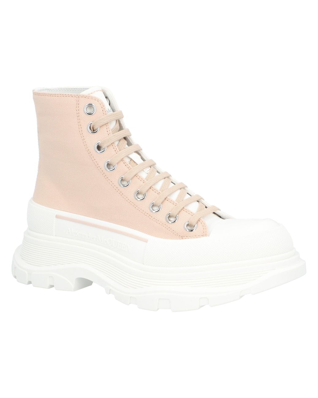 McQueen Natural Lace-Up Boots