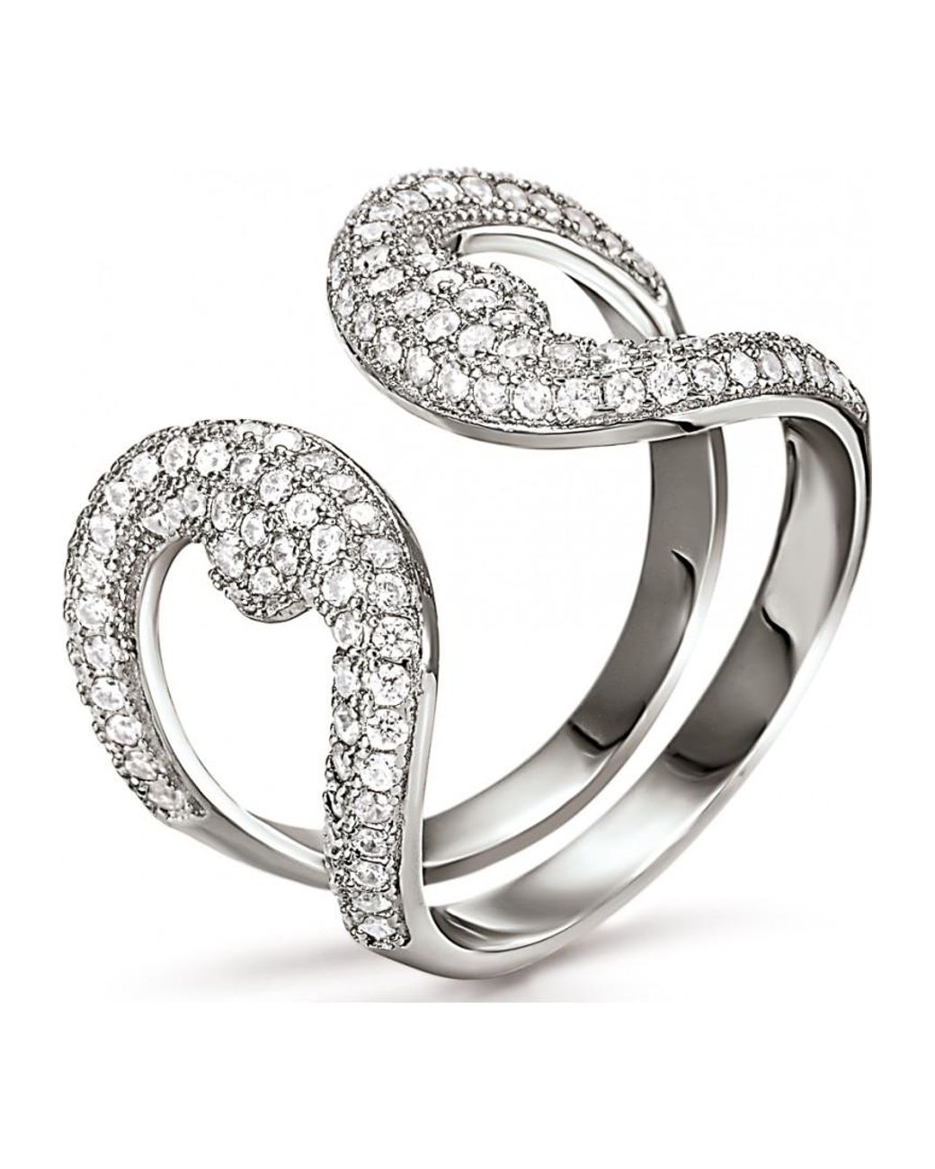 Folli Follie Gray 3R15S059C-52 Ladies Ring Sterling