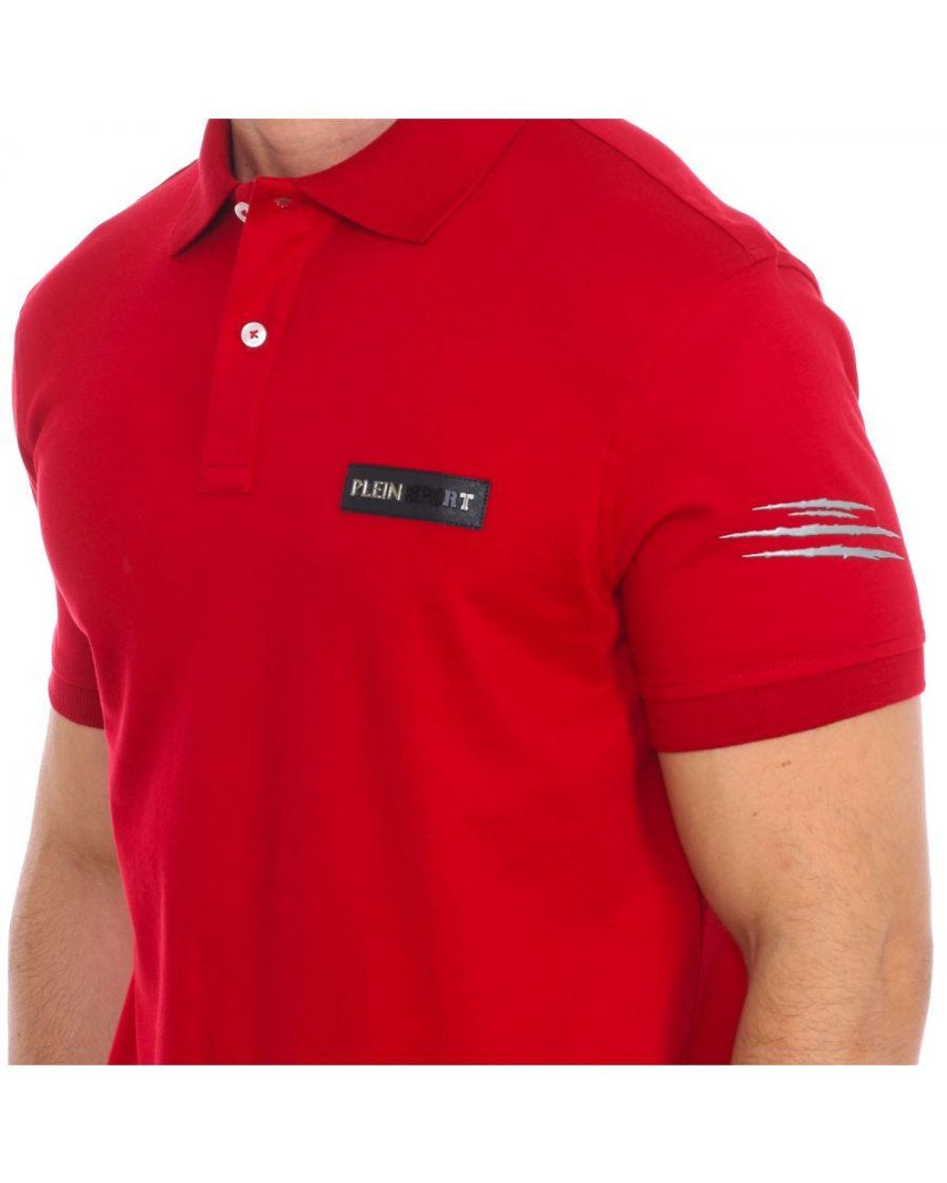 Philipp Plein Red Pips507 Short-Sleeved Polo Shirt for men