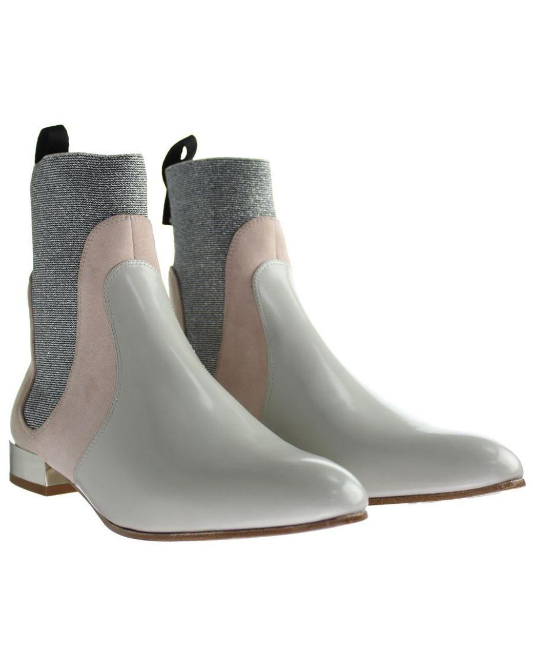 Armani Gray Emporio Ankle Ghiaccio Nude Boots