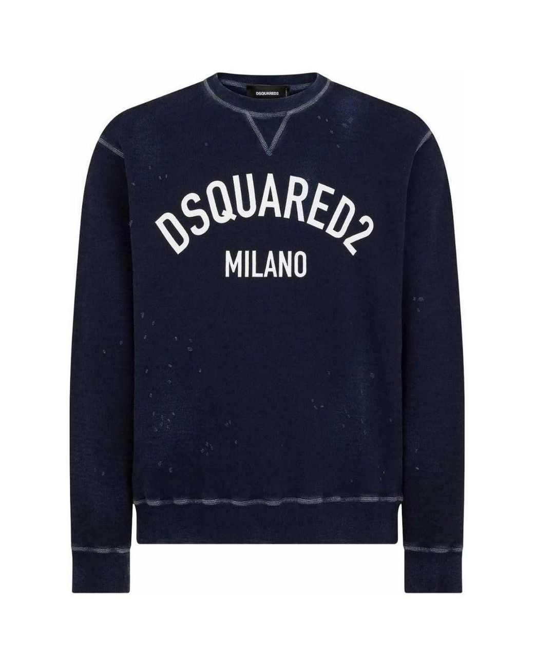 DSquared² Blue Milano Logo Cool Fit Sweatshirt Cotton for men